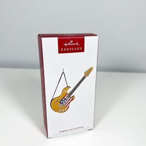 Hallmark 2022 American Woman Guitar Flag Guess Who Music Christmas Ornament